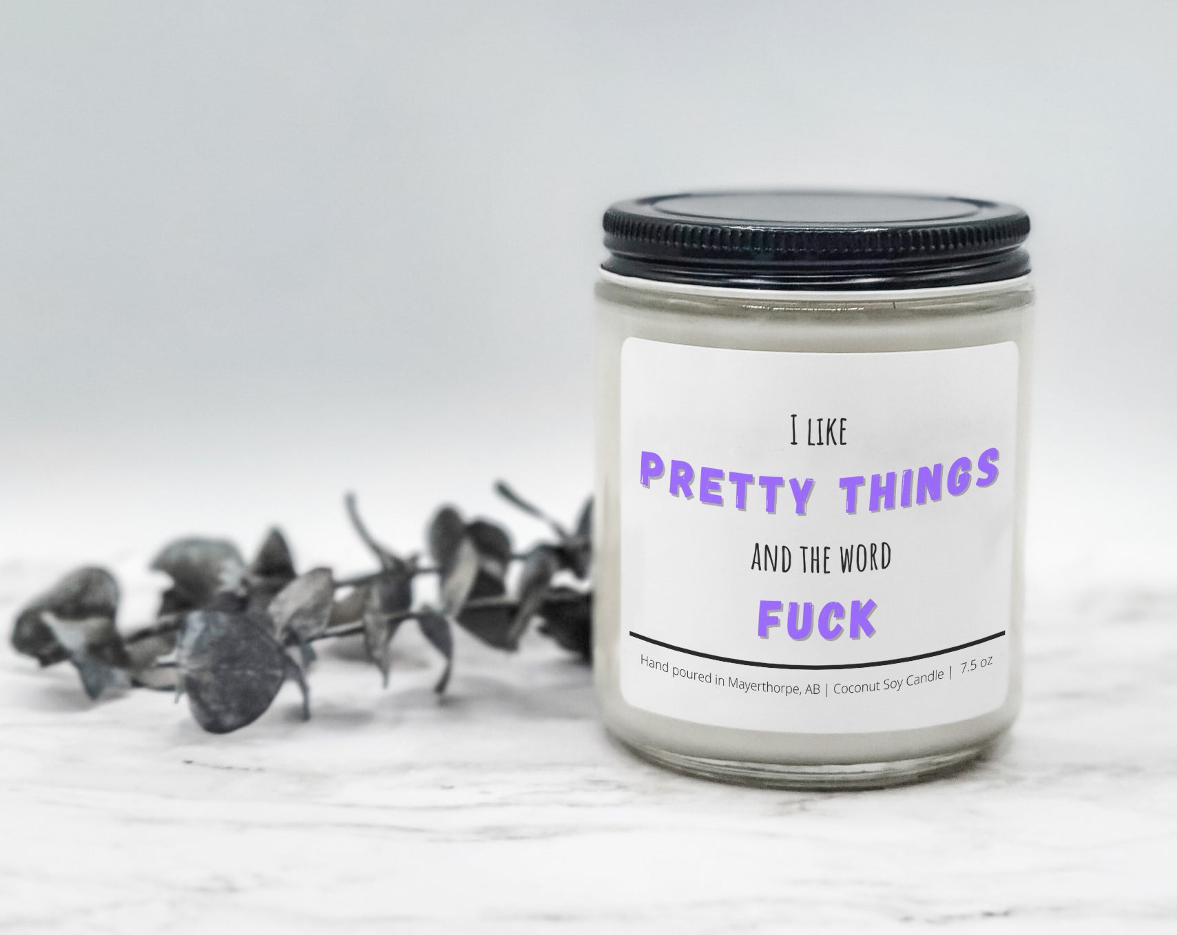 image for I Like Pretty things and the word Fuck - Naughty Candle