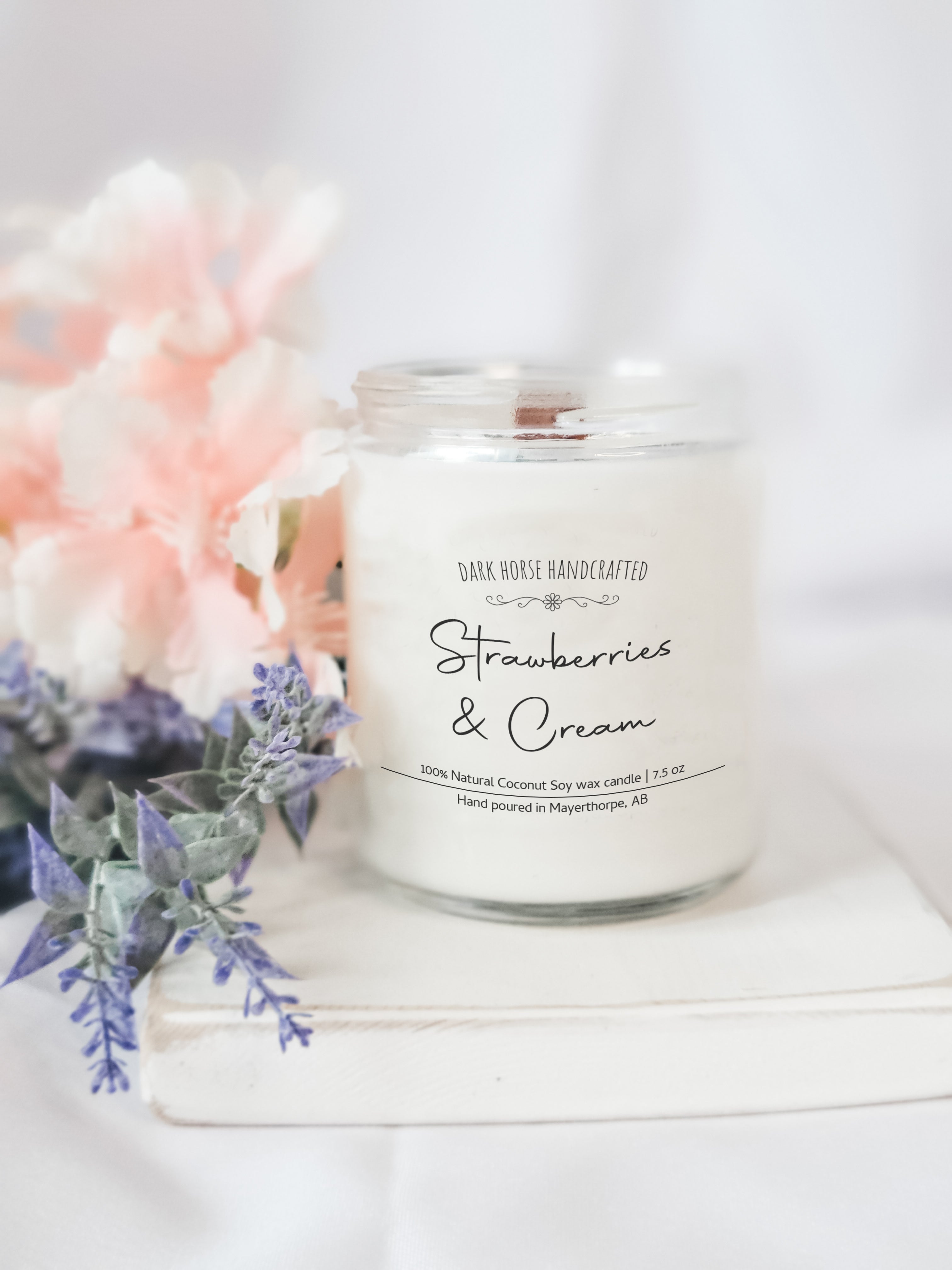 image for Strawberries & Cream - Scented Soy Candle