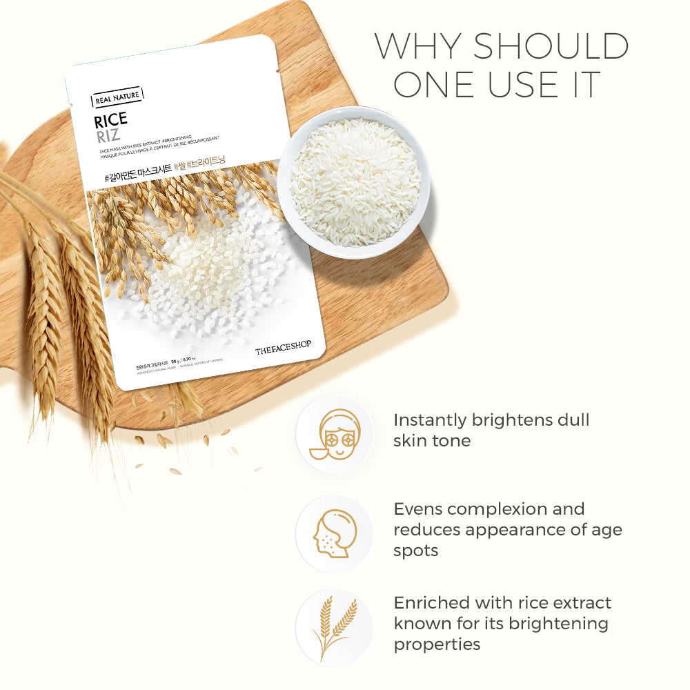Real Nature Rice Mask | The Face Shop