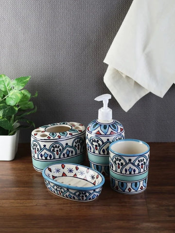 Rangriti Ceramic 4 Piece Bathroom Accessories Set