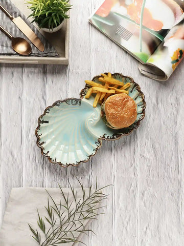 Tranquil Mint Ceramic Twin Serving Platter