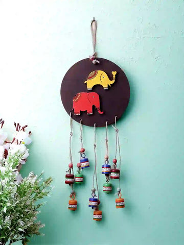 Elephant on Circle Hanging Bell Wind Chimes from Tinkle Bells Collection