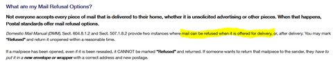 USPS on opting out