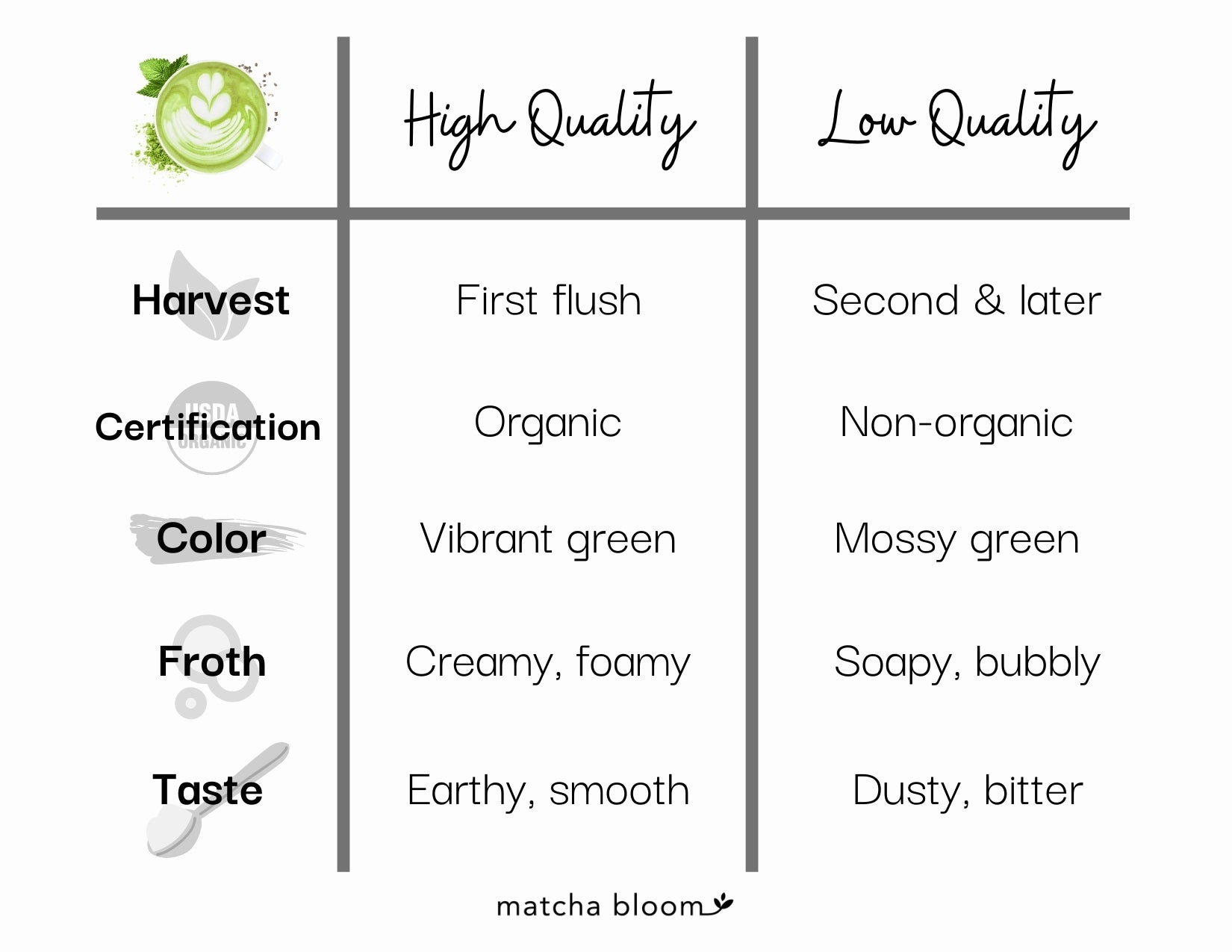 what to look for when selecting a matcha powder