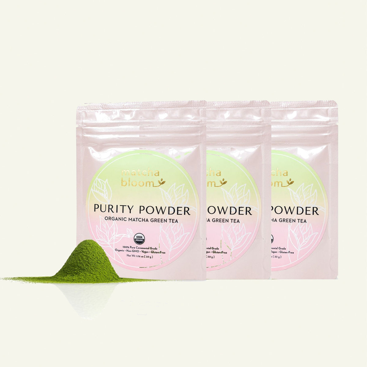 Abundance Pack | 3 qty packets of Matcha Purity Powder (90 grams)