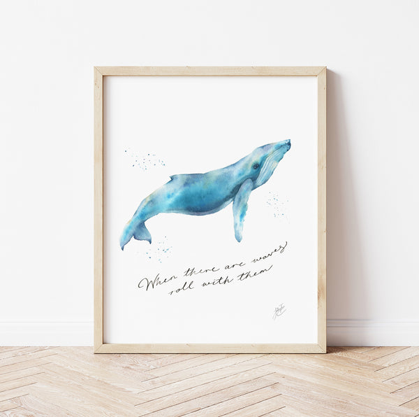 Whale - Underwater Wonder | Wall Art Print – Moving Clouds