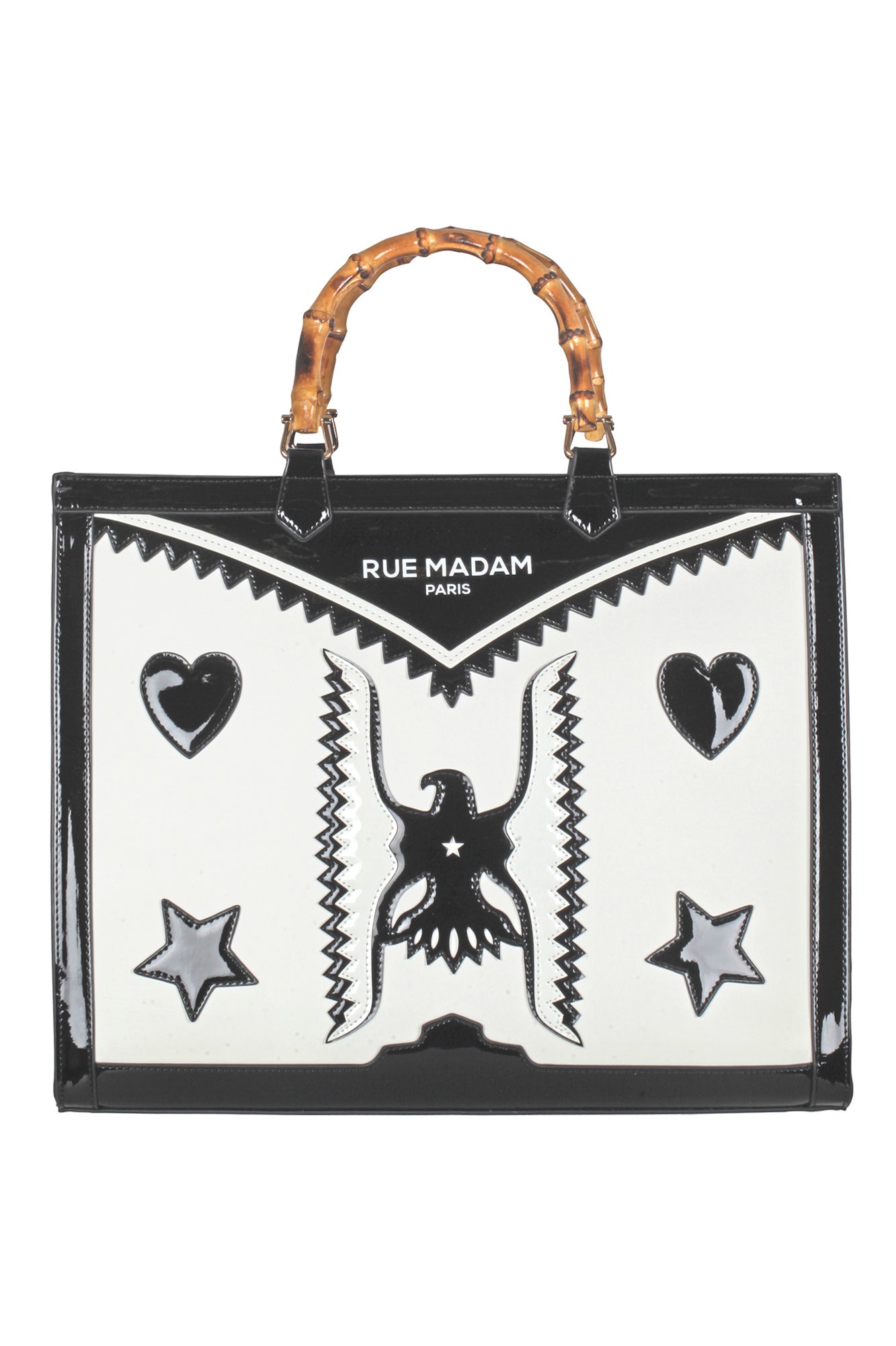 Rue Madam - Borsa grande - 430983 - Bianco/Nero