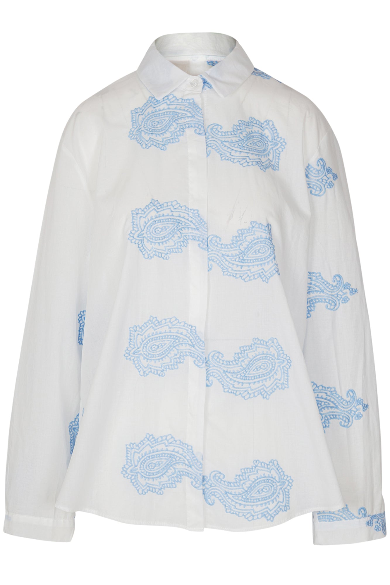 La Femme Blanche - Camicia - 431547 - Bianco/Azzurro