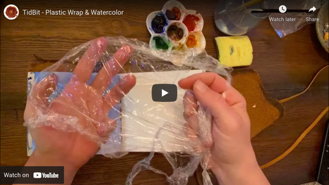 Plastic Wrap & Watercolor Technique
