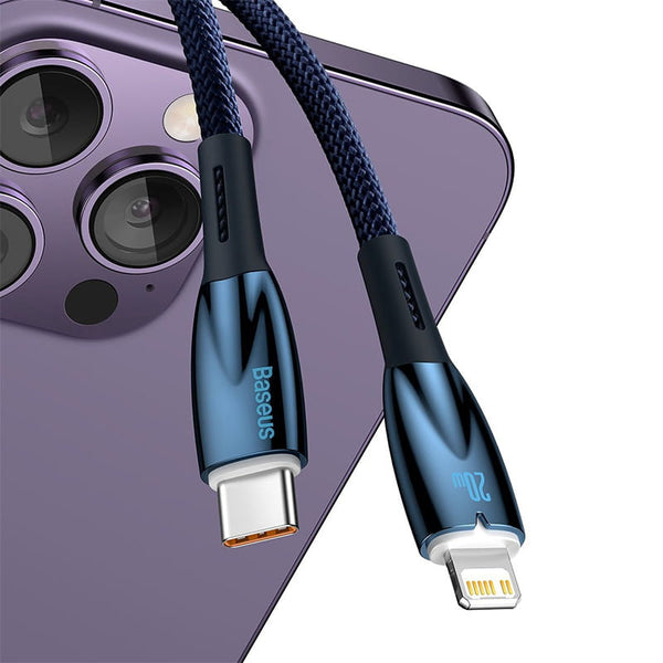 Kabel Baseus Glimmer Series 20W USB-C zu Lightning, 2m, Blau