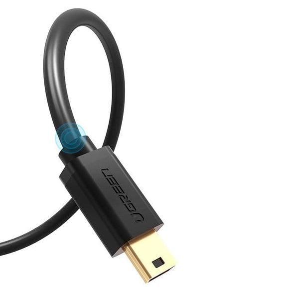 Kabel UGREEN USB-A für Mini-USB 480 Mbps, 0,5 m, Schwarz