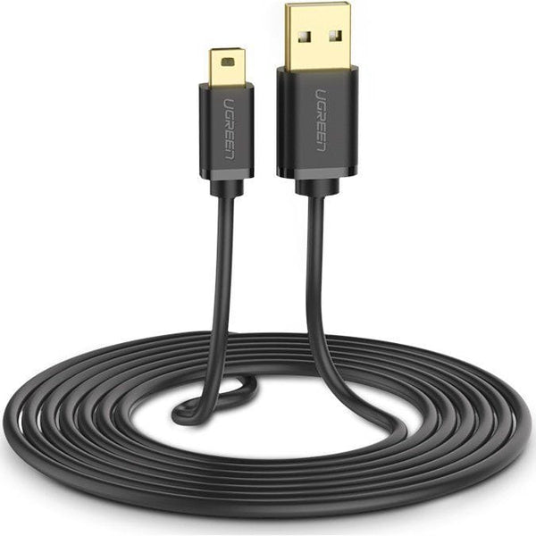 Kabel UGREEN USB-A für Mini-USB 480 Mbps, 0,5 m, Schwarz