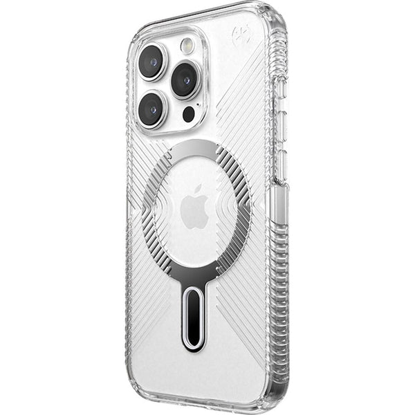 Schutzhülle für iPhone 15 Pro, Speck Presidio Perfect-Clear Grip ClickLock MagSafe, Transparent