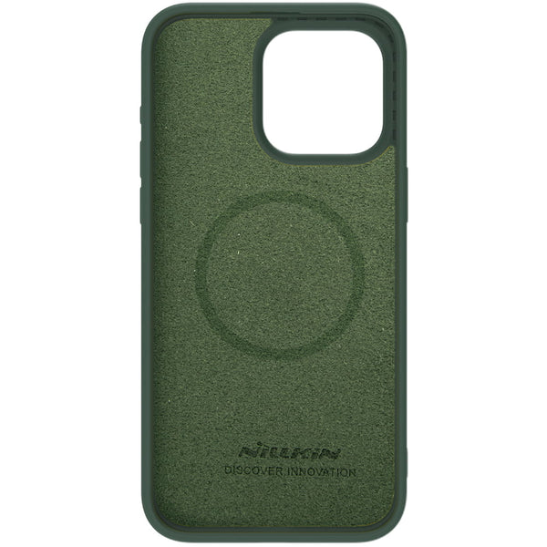 Schutzhülle mit Kameraslider und MagSafe Nillkin CamShield Silky Magnetic für iPhone 15 Pro Max, Dunkelgrün