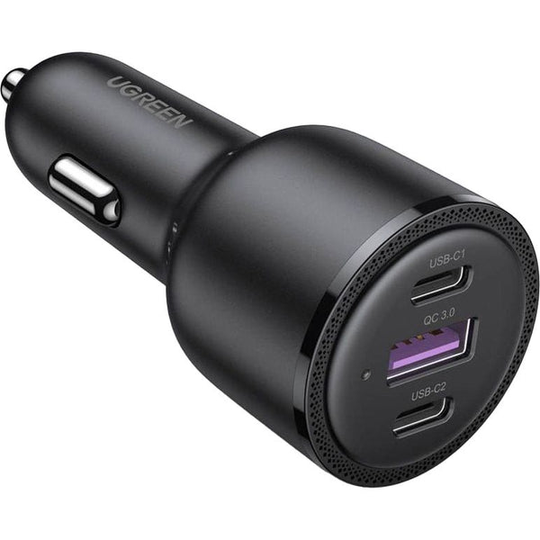 Autoladegerät Ugreen CD239 69W, 2x USB-C / 1x USB-A, QC 3.0, PD, Schwarz