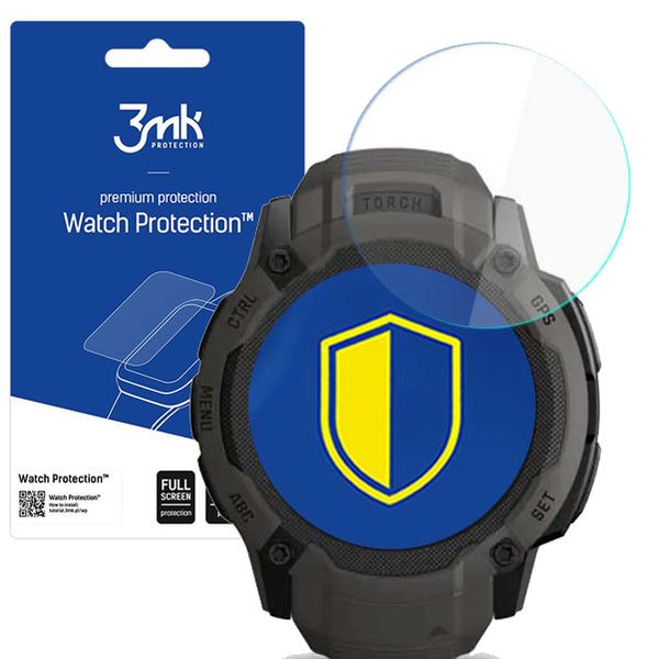 Hybridglas 3mk Watch Protection für Garmin Instinct 2X, 3 Stück