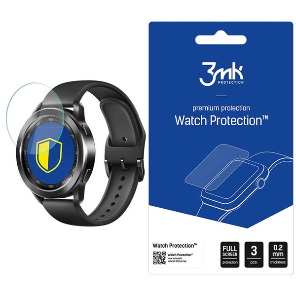 Hybridglas 3mk Watch Protection für Xiaomi Watch S3 47mm, 3 Stück