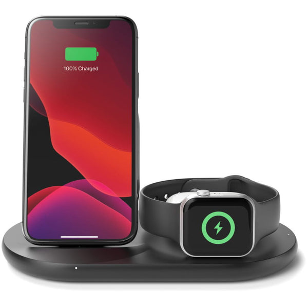 Induktionsladegerät Belkin Boost 3in1 Qi für Apple Watch / Airpods / Iphone, Schwarz