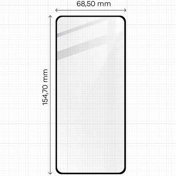 Gehärtetes Glas Bizon Glass Edge für Realme 8 / 8 Pro, Schwarz