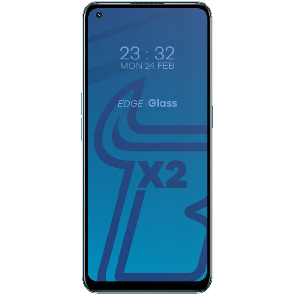 Gehärtetes Glas Bizon Glass Edge - 2 Stück + Kameraschutz, Realme 9 4G / Realme 9 Pro+, Schwarz