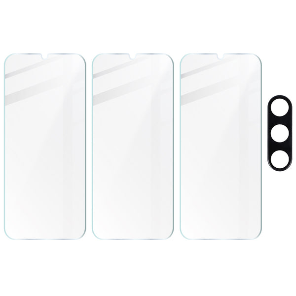 Gehärtetes Glas Bizon Glass Clear - 3 Stück + Kameraschutz, Galaxy A14 5G