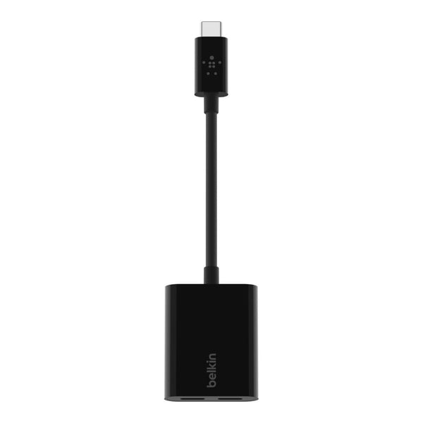 Adapter Belkin Connect Audio + Charge USB-C für 2x USB-C, Schwarz