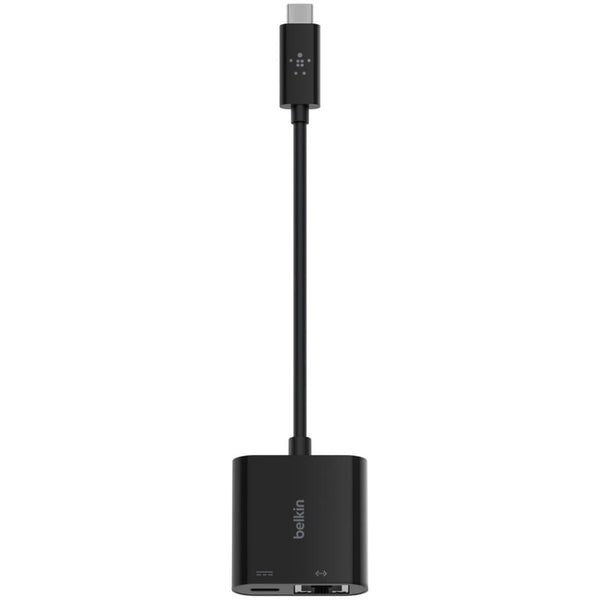 Adapter Belkin USB-C für Ethernet mit Ladeanschluss 60W, Schwarz