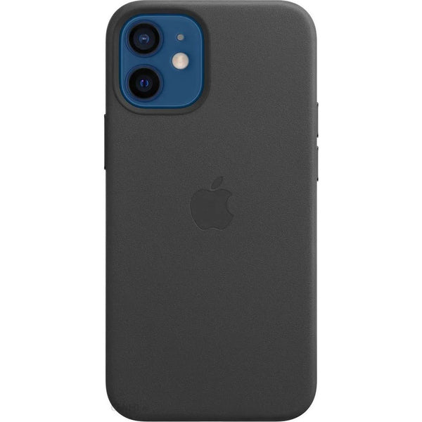 Schutzhülle Apple Leather Case MagSafe für iPhone 12 Mini, Schwarz