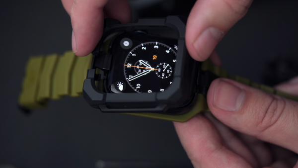 Schutzhülle mit Armband Element Case Special Ops X4 für Apple Watch 8/7 45 mm, Olive/Schwarz