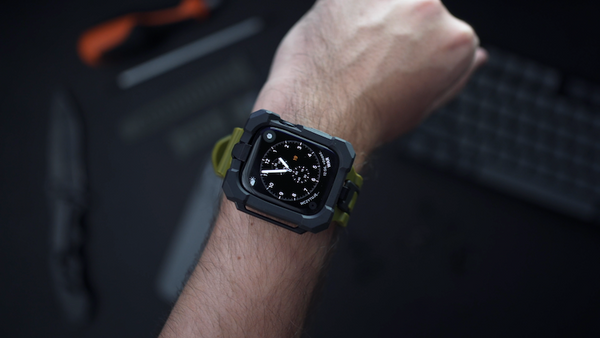 Schutzhülle mit Armband Element Case Special Ops X4 für Apple Watch 8/7 45 mm, Olive/Schwarz