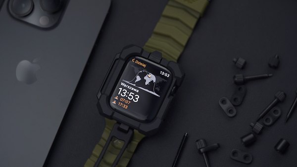 Schutzhülle mit Armband Element Case Special Ops X4 für Apple Watch 8/7 45 mm, Olive/Schwarz