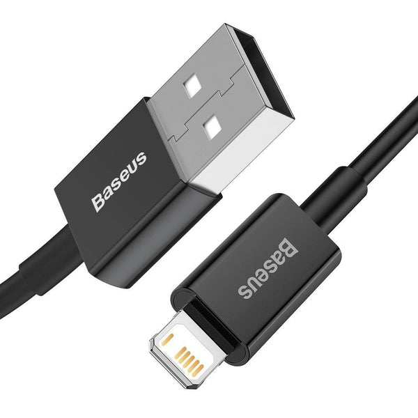 Kabel Baseus Superior USB-A für Lightning 2.4A 1m, Schwarz