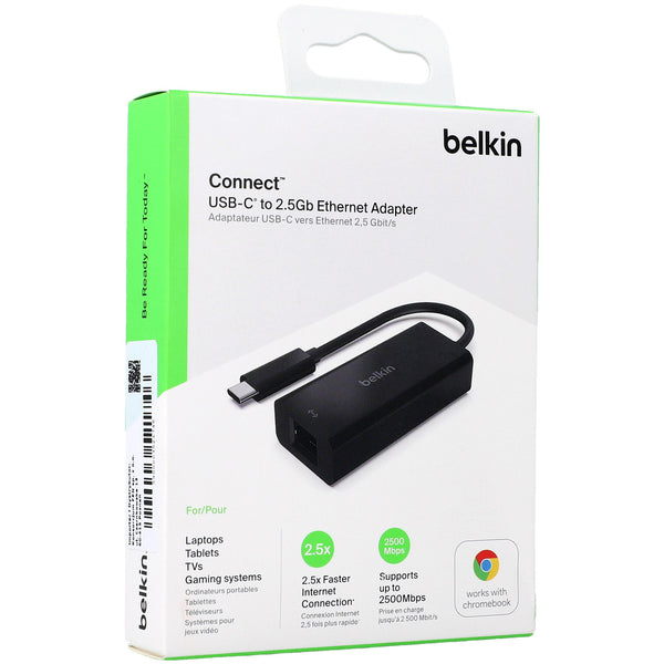 Adapter USB-C für 2,5Gb Ethernet RJ45, Belkin Connect INC012, Schwarz