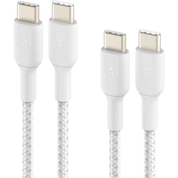 Kabel x2 Belkin Boost Charge Braided 2-Pack USB-C für USB-C 1m, Weiß
