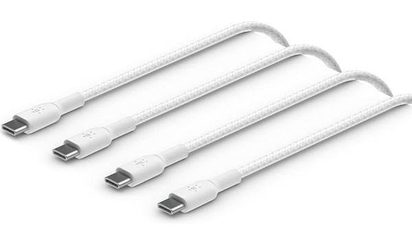 Kabel x2 Belkin Boost Charge Braided 2-Pack USB-C für USB-C 1m, Weiß