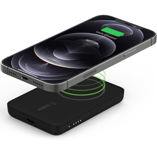 Akku Belkin Boost Power Bank mit MagSafe Qi 2,5K 5W 2500 mAh + Stand, Schwarz