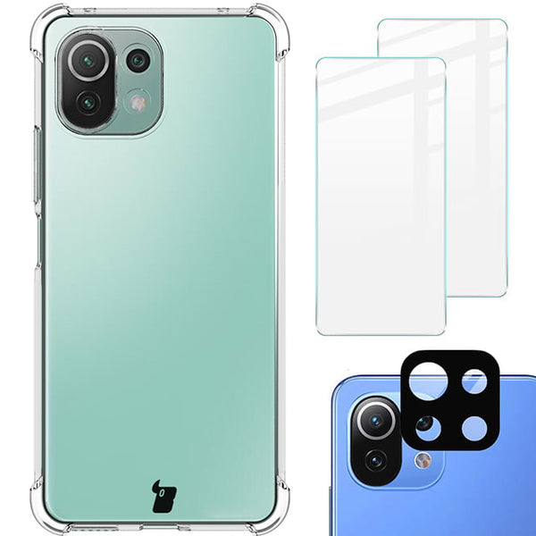 Hülle Bizon Case Clear + 2x Glas + Kameraschutz