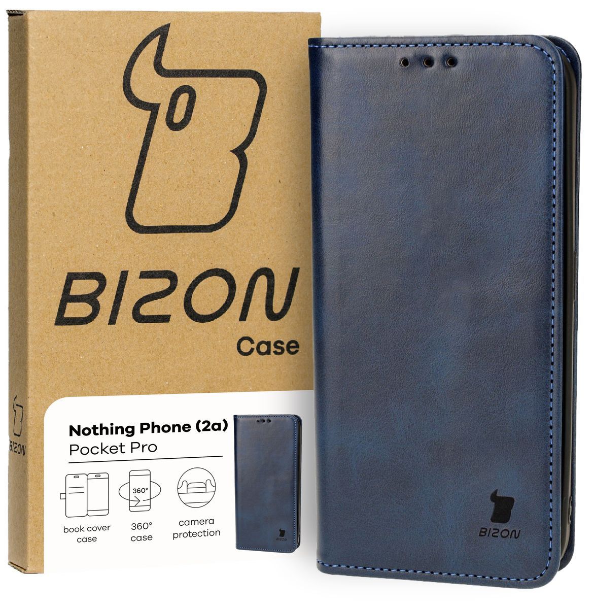 Schutzhülle für Nothing Phone (2a), Bizon Case Pocket Pro, Dunkelblau