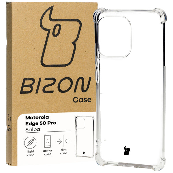 Schutzhülle für Motorola Edge 50 Pro, Bizon Case Salpa, Transparent