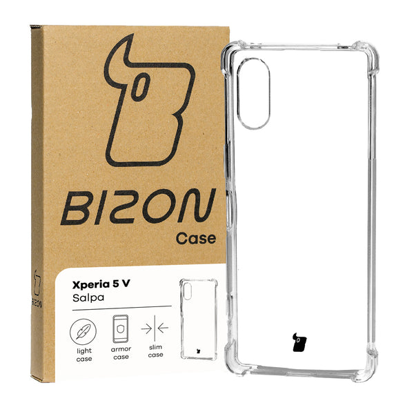 Transparentes Hülle Bizon Case Salpa für Sony Xperia 5 V