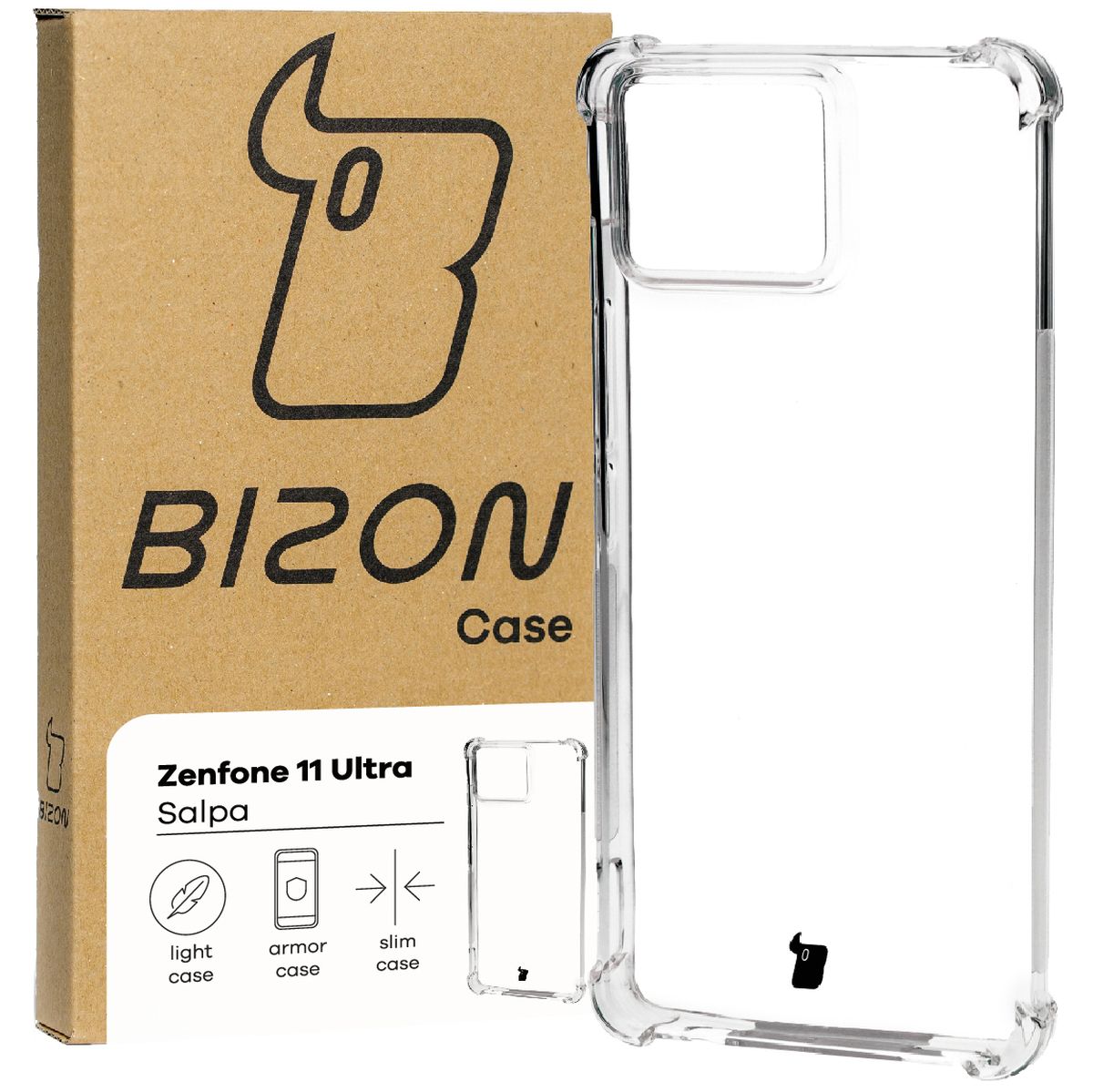 Transparentes Hülle Bizon Case Salpa für Asus Zenfone 11 Ultra