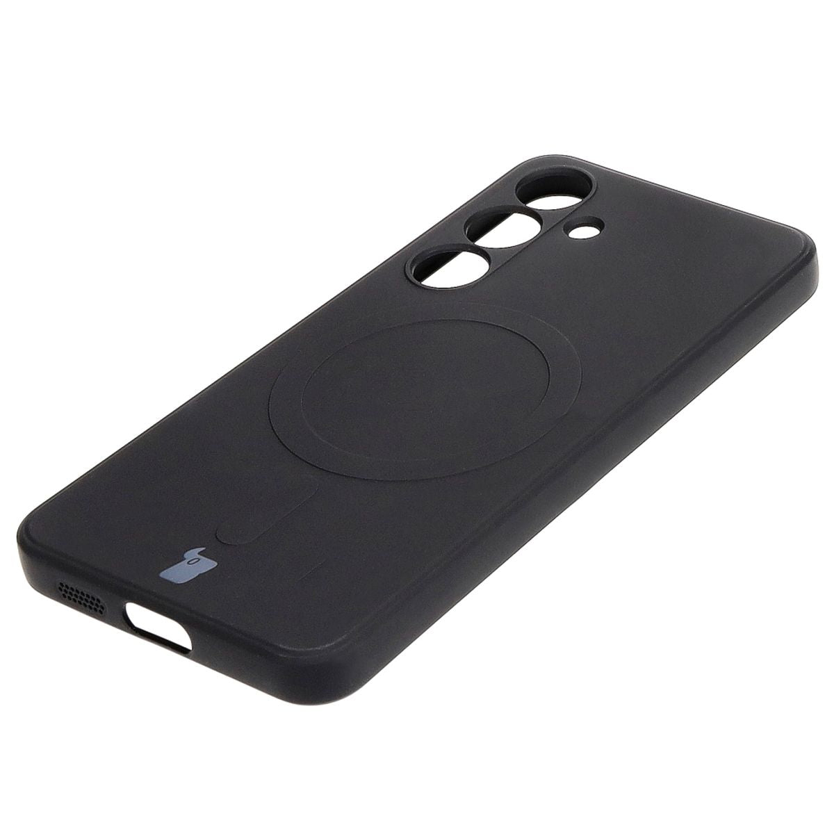 Schutzhülle für Galaxy S24, Bizon Case Silicone Magnetic Sq, Schwarz