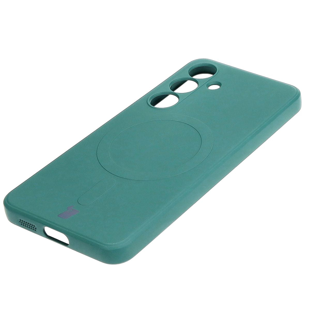 Schutzhülle für Galaxy S24, Bizon Case Silicone Magnetic Sq, Dunkelgrün