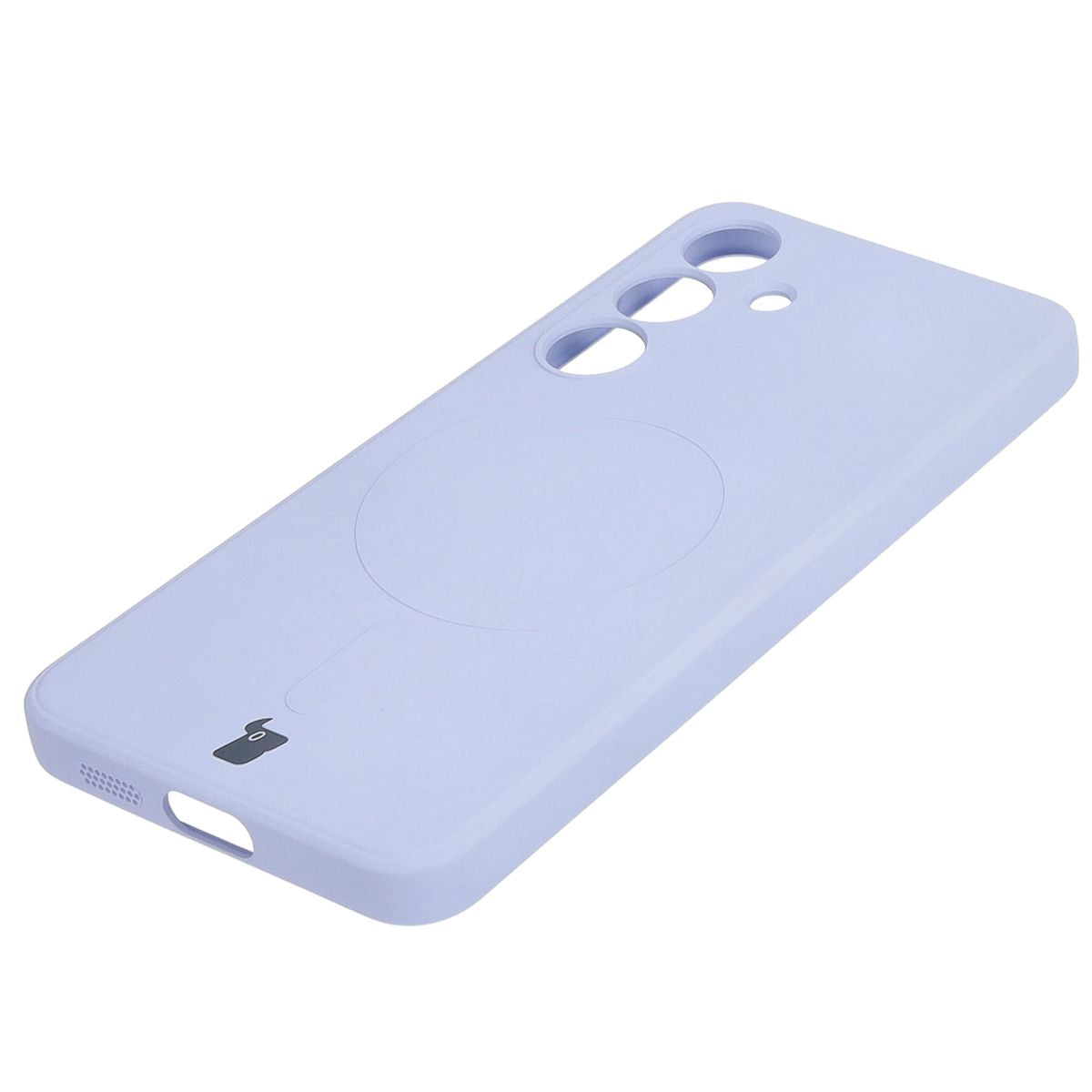 Schutzhülle für Galaxy S24, Bizon Case Silicone Magnetic Sq, Hellviolett