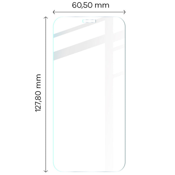 Gehärtetes Glas für iPhone 12 Mini, Bizon Glass Clear