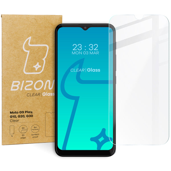 Gehärtetes Glas Bizon Glass Clear für Motorola Moto G10 / G20 / G30 / G9 Play