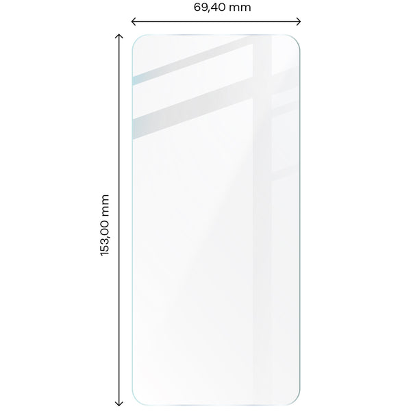 Foto von Bizon Glass Clear gehärtetem Glas für Oppo A52 / A72 / A54 5G / A74 5G / A93 5G auf Maßband