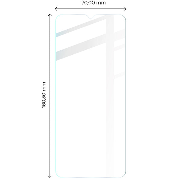 Foto von Bizon Glass Clear gehärtetem Glas für Xiaomi Redmi 10C auf Maßband
