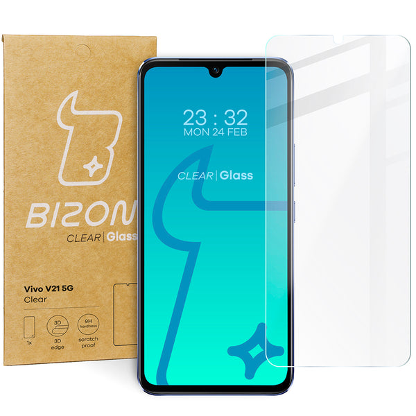 Gehärtetes Glas Bizon Glass Clear für Vivo V21 5G