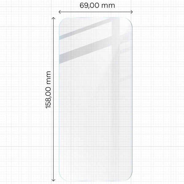 Foto von Bizon Glass Clear gehärtetem Glas für Xiaomi Mi 11T 5G / 11T Pro 5G auf Maßband